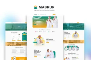 Mua Mabrur - Hajj & Umrah Tour Travel Elementor Template Kit giá rẻ