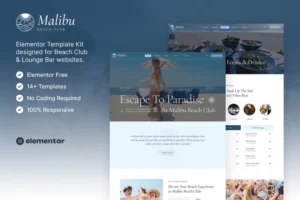 Mua Malibu – Beach Club & Lounge Bar Elementor Template Kit giá rẻ