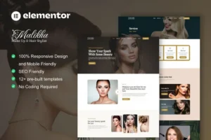 Mua Malikha - Beauty Salon & Spa Elementor Pro Template Kit giá rẻ