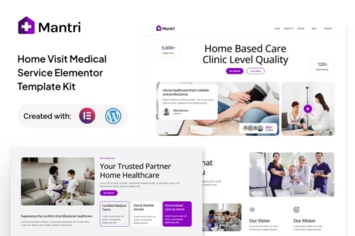 Mua Mantri - Home Visit Medical Service Elementor Template Kit giá rẻ