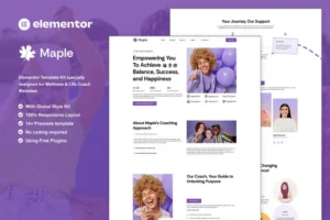 Mua Maple - Wellness & Lifestyle Coaching Elementor Template Kit giá rẻ