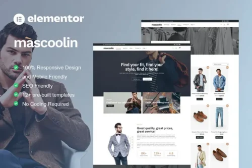 Mua Mascoolin - Fashion Store Elementor Template Kit giá rẻ