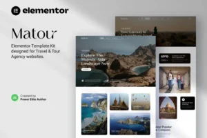 Mua Matour – Tour & Travel Agency Elementor Template Kit giá rẻ