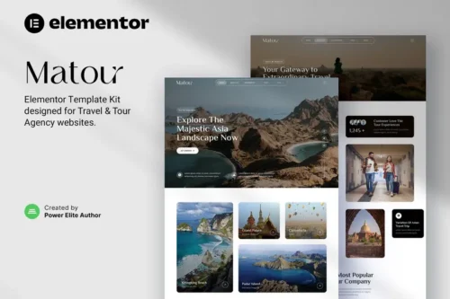Mua Matour – Tour & Travel Agency Elementor Template Kit giá rẻ