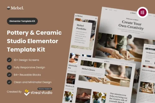Mua Mebel - Pottery & Ceramic Studio Elementor Template Kit giá rẻ