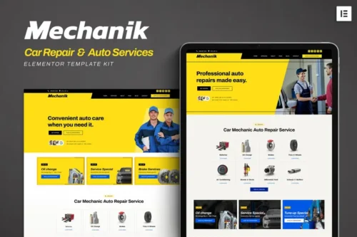 Mua Mechanik - Car Repair & Auto Services Elementor Template Kit giá rẻ