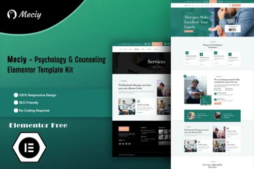Mua Meciy - Psychology & Counseling Elementor Template Kit giá rẻ