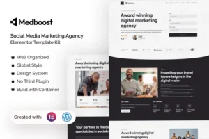 Mua Medboost - Social Media Marketing Agency Elementor Template Kit giá rẻ