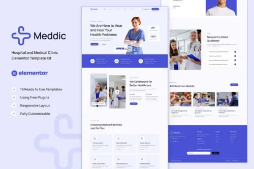 Mua Meddic - Hospital and Medical Clinic Elementor Template Kit giá rẻ