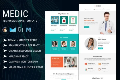 Mua Medic - Multipurpose Responsive Email Template giá rẻ