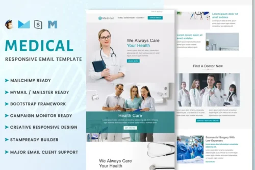 Mua Medical - Multipurpose Responsive Email Template giá rẻ