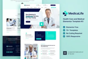 Mua MedicaLife – Health Care & Medical Elementor Template Kit giá rẻ