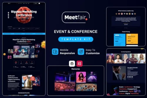 Mua Meetfair - Event & Conference Elementor Template Kit giá rẻ