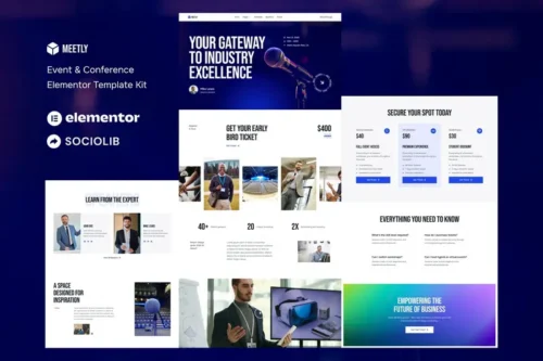 Mua Meetly - Event & Conference Elementor Template Kit giá rẻ
