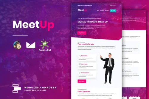 Mua MeetUp - Event / Conference Responsive Email giá rẻ