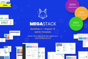 Mua MegaStack - Bootstrap 4 & Angular JS Admin Panel giá rẻ
