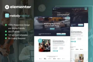 Mua MelodyMentor - Music School & Courses Elementor Template Kit giá rẻ
