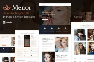 Mua Menor - Makeup Artist & Hair Stylist Elementor Pro Template Kit giá rẻ