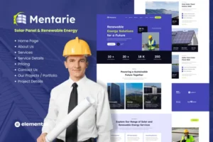 Mua Mentarie - Solar Panel & Sustainable Energy Elementor Template Kit giá rẻ