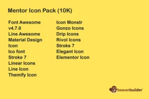Mua Mentor Icon Pack for Beaver Page Builder giá rẻ
