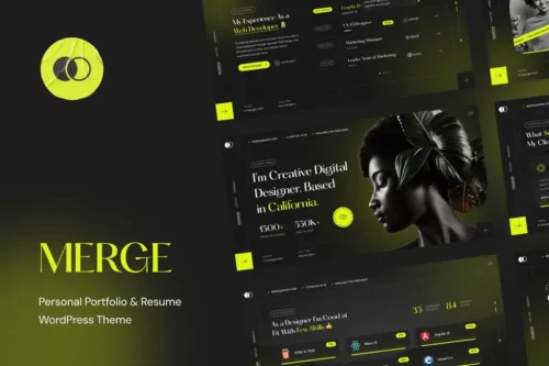 Mua Merge - Personal Portfolio & Resume WordPress Them giá rẻ