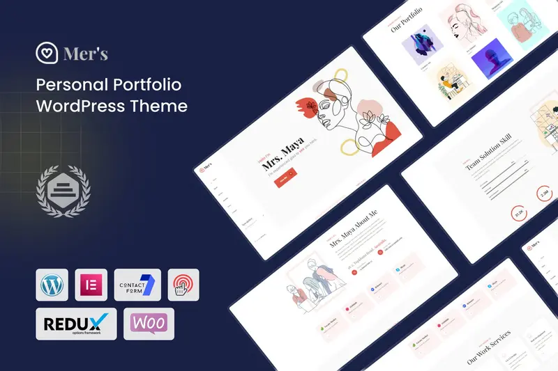 Mua Mer's - Personal Portfolio WordPress Theme giá rẻ