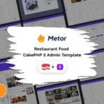 Metor – CakePHP Restaurant Food POS Admin Template