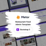 Metor – Restaurant Food Admin Dashboard Template