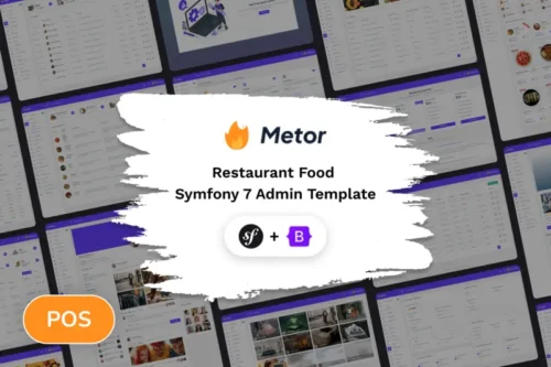 Mua Metor - Symfony Restaurant Food POS Admin Template giá rẻ