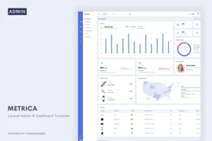 Mua Metrica - Laravel Admin & Dashboard Template giá rẻ