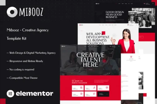 Mua Mibooz - Creative Agency Elementor Template Kit giá rẻ