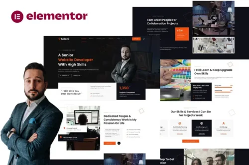 Mua Mileni - Personal Freelancer & Portfolio Showcase Elementor Pro Template Kit giá rẻ