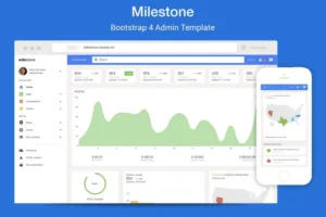 Mua Milestone - Bootstrap 4 Admin Template giá rẻ