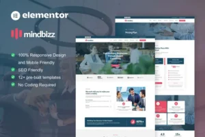 Mua MindBizz - Business Consulting Elementor Pro Template Kit giá rẻ