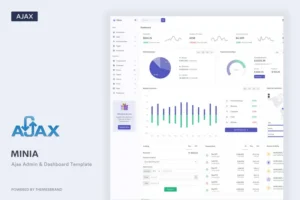 Mua Minia - Ajax Admin & Dashboard Template giá rẻ