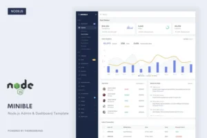 Mua Minible - Node.js Admin & Dashboard Template giá rẻ