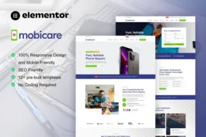 Mua MobiCare - Mobile Phone & Computer Repair Elementor Pro Template Kit giá rẻ