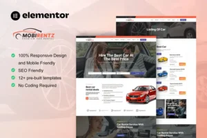 Mua Mobirentz - Car Rental & Auto Dealer Elementor Template Kit giá rẻ