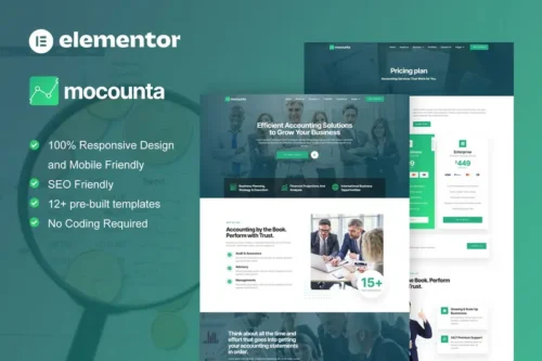 Mua Mocounta - Accounting Firm Elementor Template Kit giá rẻ