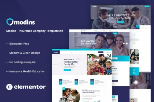 Mua Modins - Insurance Company Elementor Template Kit giá rẻ
