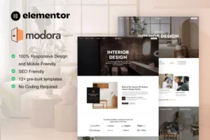 Mua Modora - Interior Design & Architecture Service Elementor Pro Template Kit giá rẻ