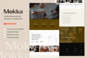 Mua Mokka - Coffee Shop & Cafe Elementor Template Kit giá rẻ