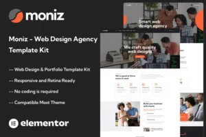 Mua Moniz - Web Design Agency Elementor Template Kit giá rẻ