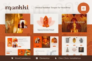 Mua Monkki - Oriental Buddhist Temple Elementor Pro Template Kit giá rẻ