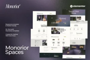 Mua Monorior Space - Gradient Interior Elementor Template Kit giá rẻ