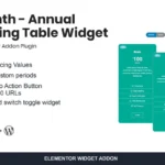 Month – Annual Pricing Table Widget For Elementor