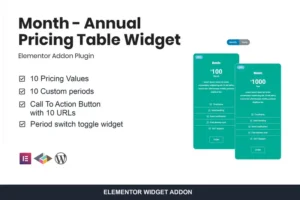 Mua Month - Annual Pricing Table Widget For Elementor giá rẻ