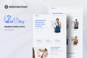 Mua Moolky - Modern Dairy Farm Elementor Template Kit giá rẻ