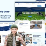 Mooly – Modern Cow Dairy Farming Elementor Template Kit