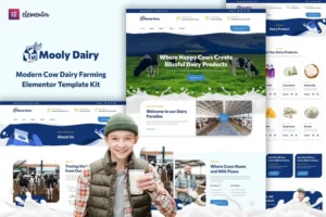 Mua Mooly - Modern Cow Dairy Farming Elementor Template Kit giá rẻ